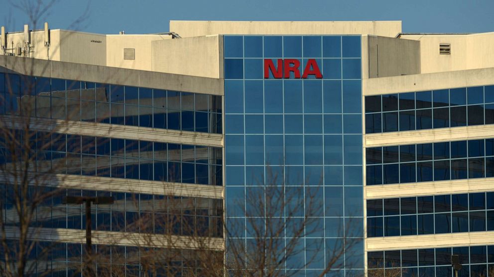 PHOTO: In this Jan. 10, 2013, file photo, the National Rifle Association of America headquarters building is seen in Fairfax, Va.