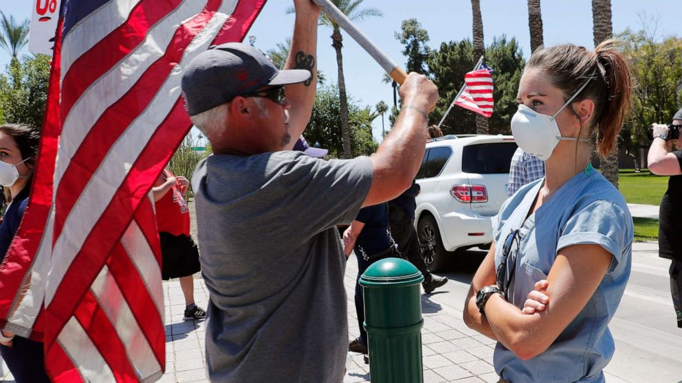 VIDEO: ICU nurse Lauren Leander speaks out on Arizona's stay-at-home protests