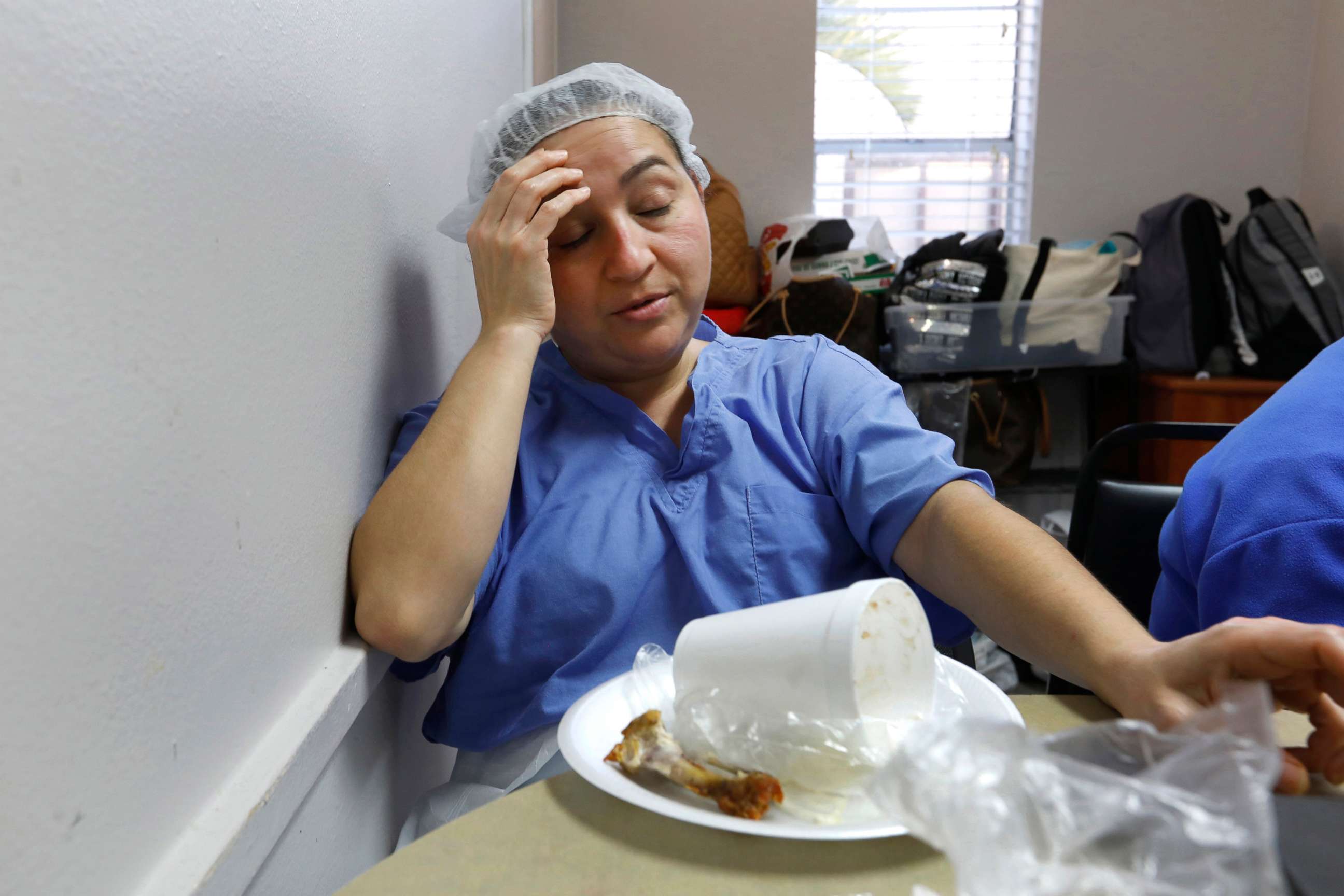 PHOTO: When nurse Flor Treviato left the Covid-19 unit at Houston's United Memorial Medical Center for a quick break she started to feel the fatigue from her fourth day of 12-hour shifts, Los Angeles, Dec. 9,  2020.