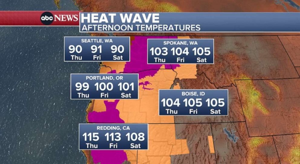 PHOTO: The heat wave will continue into the weekend in the Pacific Northwest.