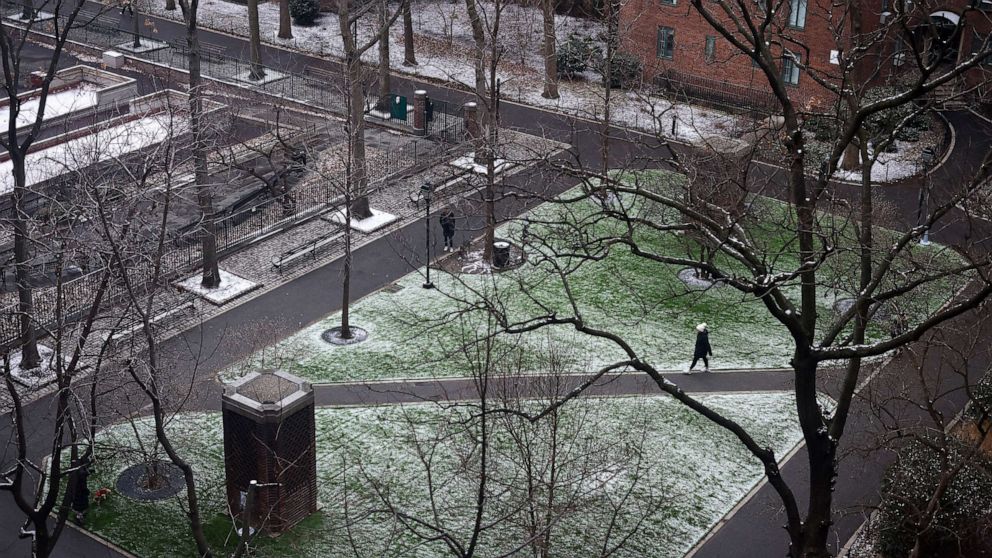 New York City snow drought finally broken with halfinch of snow Good