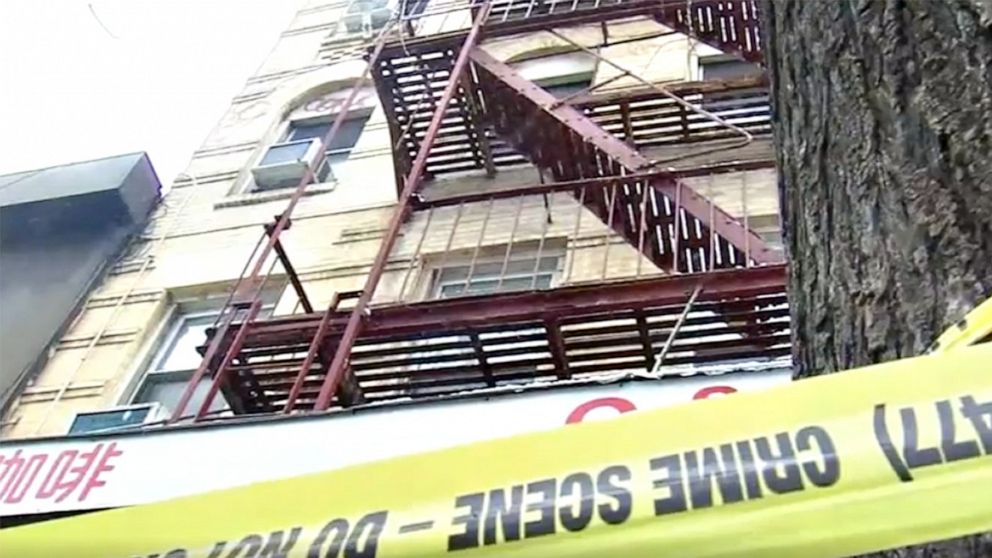PHOTO: A woman was found stabbed to death on the Lower East Side on Manhattan in New York, Feb. 13, 2022, after police responded to a 911 call just before 4:30 a.m. The suspect Assamad Nash, 25, was caught trying to get away down the fire escape.