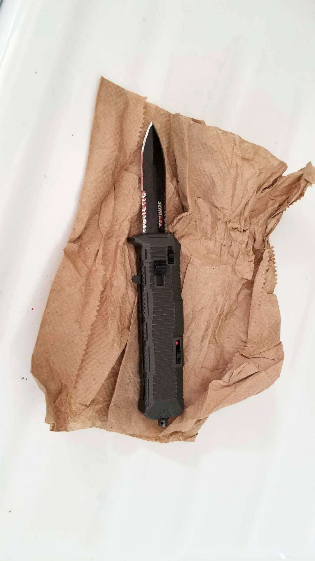 PHOTO: Knife an 18-year-old allegedly used to stab two classmates at a New York City high school, killing one, on Sept. 27, 2017.