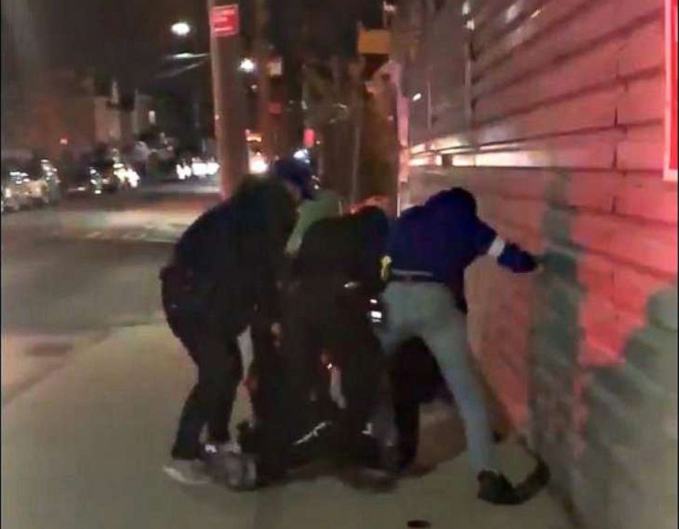 PHOTO: An unidentified man was aggressively arrested for smoking weed in a Brooklyn, New York, park on March 4, 2020.