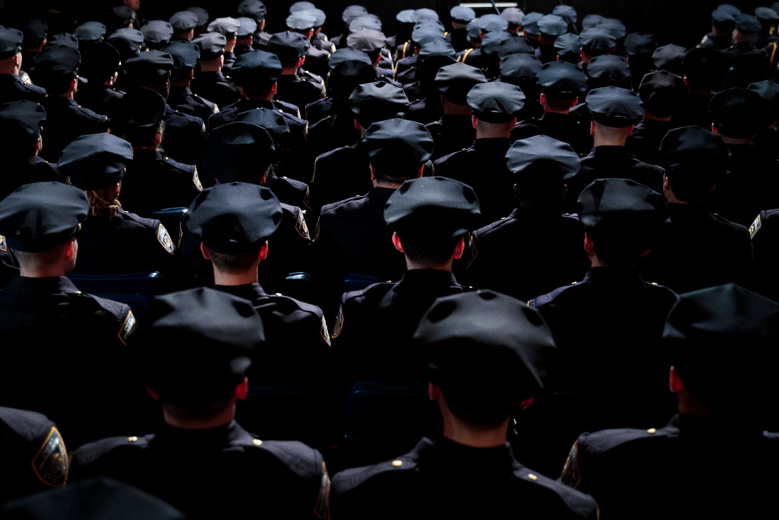 PHOTO: The newest members  of the New York City Police Department (NYPD) attend their police academy graduation ceremony at Madison Square Garden, March 30, 2017, in New York City.