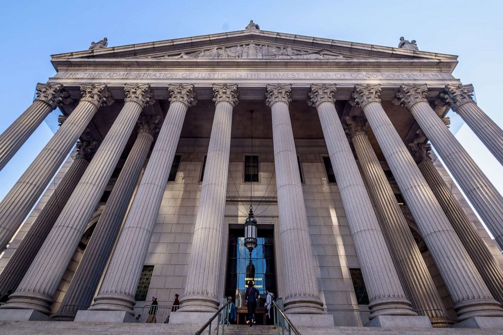 PHOTO: The New York County Courthouse stands in New York, Nov. 6, 2019.