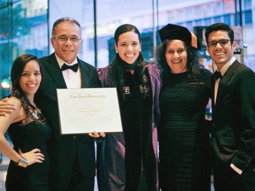 PHOTO: Dr. Edith Bracho-Sanchez and her family on the day of her graduation from NYU Medical School in 2015.