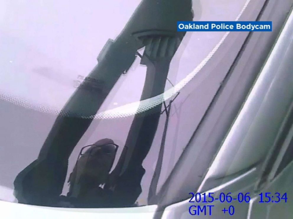PHOTO: A still image from a bodycam video released by Oakland police of a deadly shooting of a man found passed out behind the wheel of a car in Oakland, Calif., in June 2015, after officers claimed he reached for a loaded handgun when confronted.