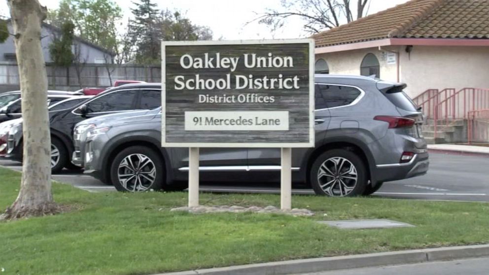 PHOTO: The Oakley Union Elementary School District in Contra Costa County, Calif., announced the resignation of the entire board on Feb. 19, 2021 after they made disparaging comments during a video meeting.