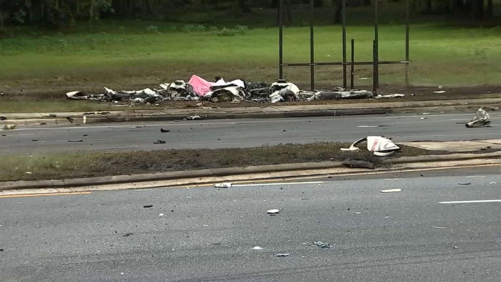 PHOTO: A small plane crashed into an SUV, Oct. 31, 2019, in Ocala, Florida, killing both plane passengers and injuring the driver.