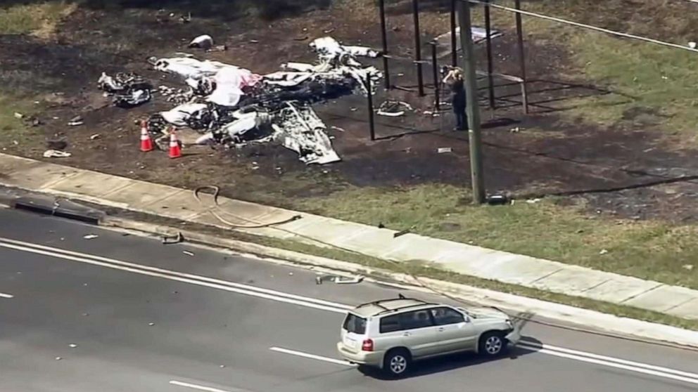 PHOTO: A small plane crashed into an SUV, Oct. 31, 2019, in Ocala, Florida, killing both plane passengers and injuring the driver.