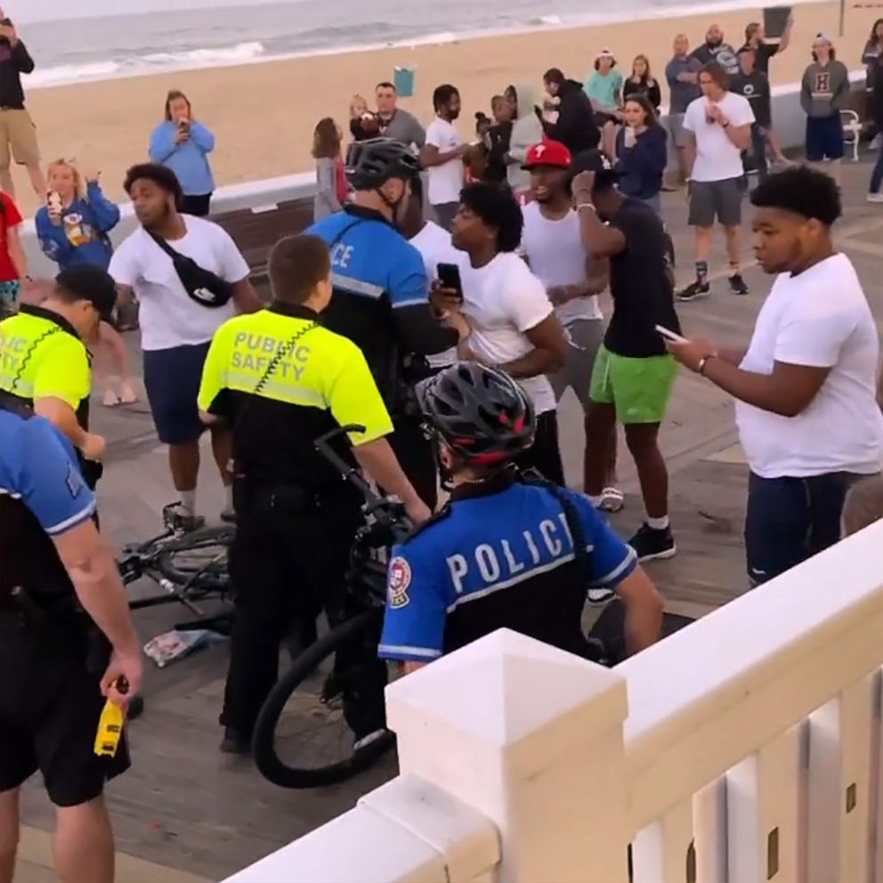 PHOTO: A video taken of an altercation over vaping between police and a man in Ocean City, Md., on June 12, 2021, circulated through social media.