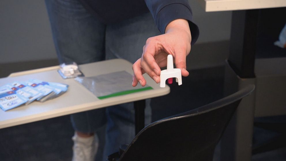 PHOTO: Narcan nasal spray, a medication that can revive someone who has overdosed on opioids, is shown at a training.