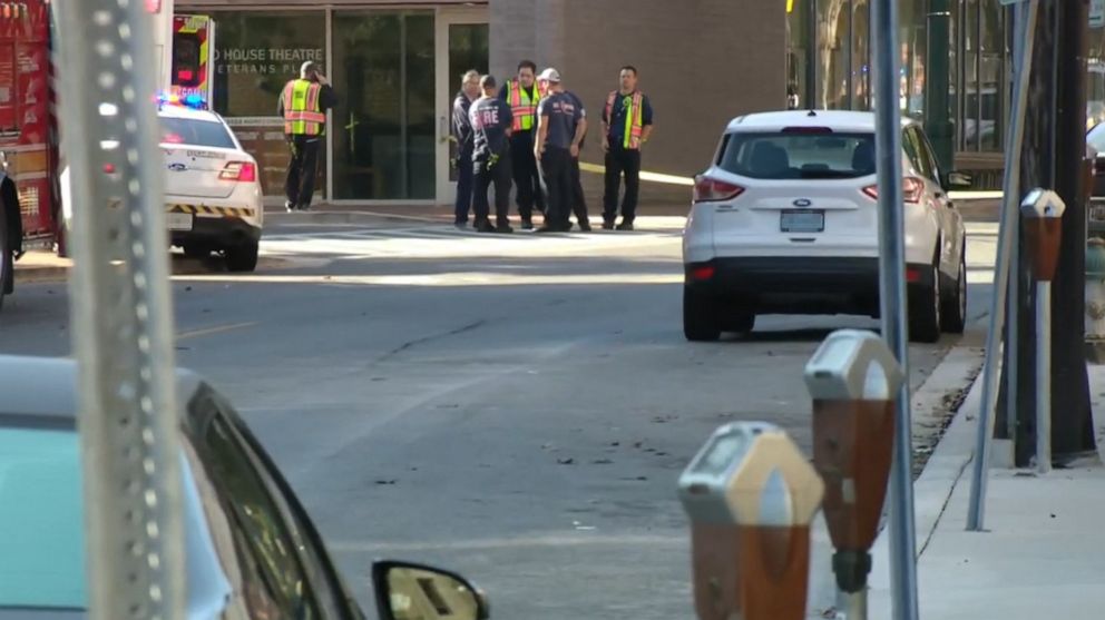 PHOTO: A Montgomery County Police officer has been shot near a parking garage in Silver Spring, Md., Oct. 14, 2019.