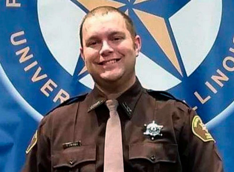 PHOTO: This 2015 photo provided by Amanda Chisum shows Fulton County Deputy Troy Chisum upon his graduation from the Police Training Institute. Chisum was fatally shot responding to a home in which a man was barricaded, June 25, 2019 near Avon, Ill.