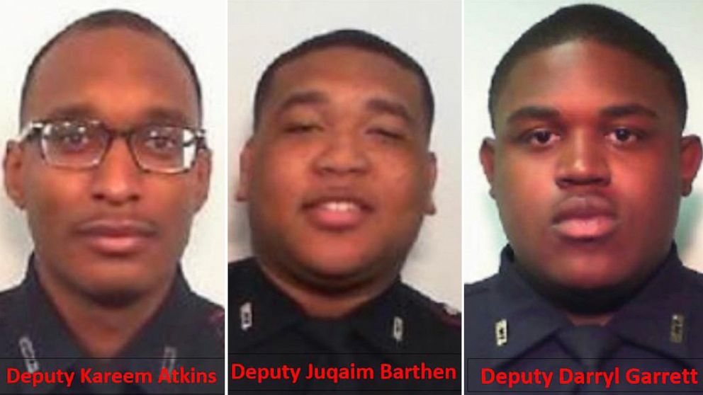 PHOTO: Three Harris County Constable deputies were shot at the 45 North Bar and Lounge, Oct. 15, 2021, in Houston. Deputy Kareem Atkins died from his injuries. Deputies Juqaim Barthen and Darrell Garrett were shot and hospitalized.