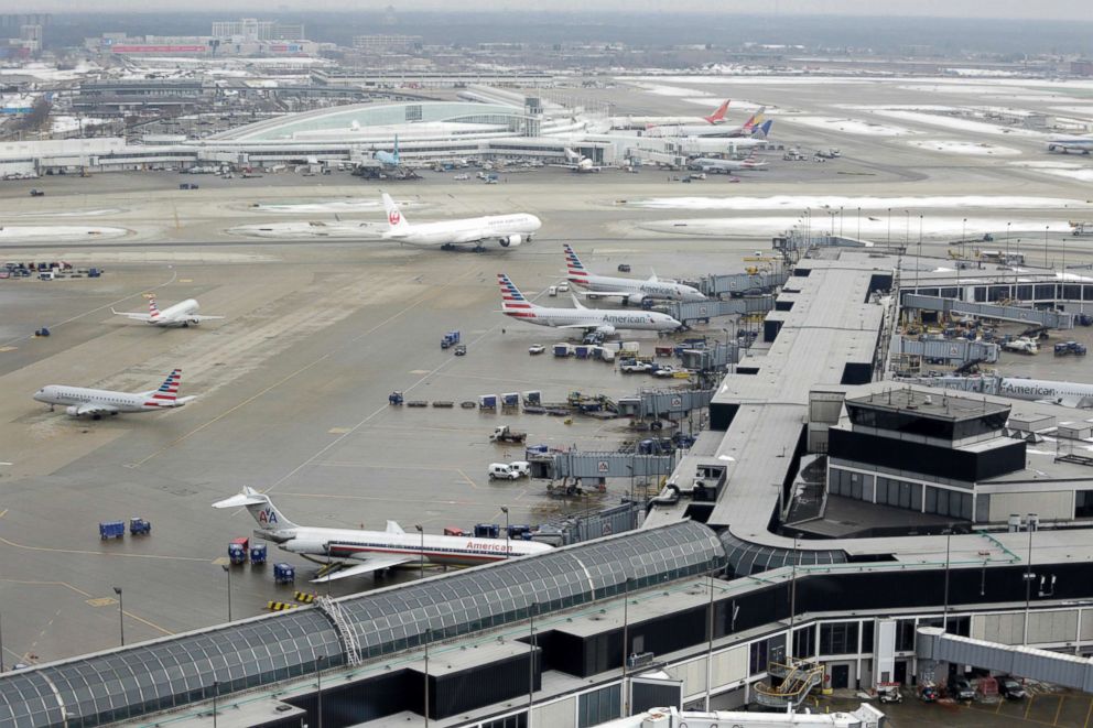 PHOTO: Ground traffic is seen from the control tower at O'Hare International Airport in Chicago, Feb. 11, 2015.