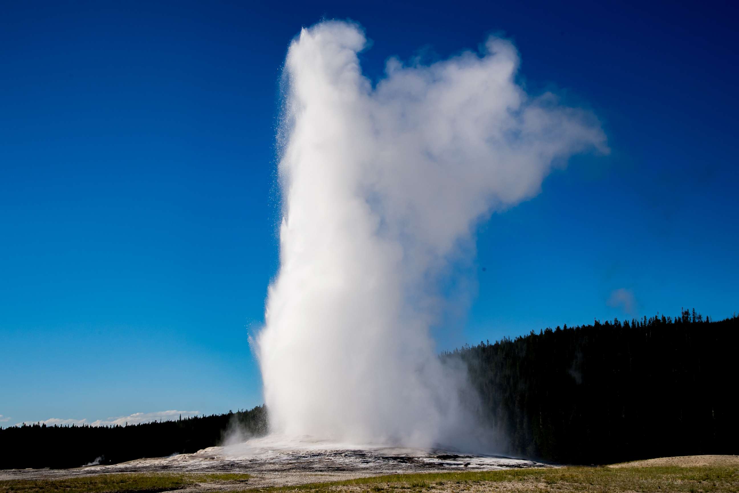 PHOTO: Old Faithful is seen in the Upper Geyser Basin, Yellowstone National Park in Wyoming.