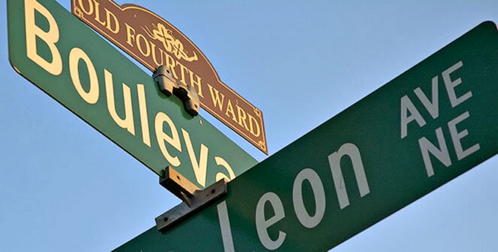 PHOTO: A street sign in the Old Fourth Ward area of Atlanta.