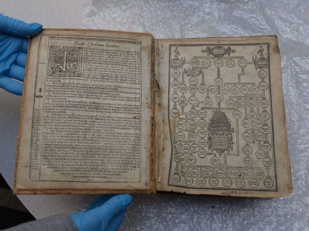 PHOTO: A stolen Geneva Bible, dating to 1615, was recovered in the Netherlands and returned to Pittsburghs Carnegie Library on Thursday, April 25, 2019.