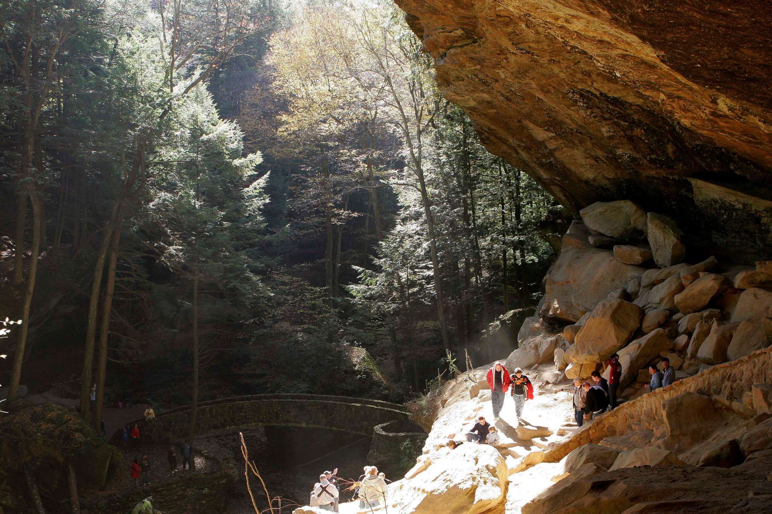 PHOTO: Popular tourist attraction Old man's Cave in Hocking Hills State Park in Logan, Ohio, Oct. 30, 2005.