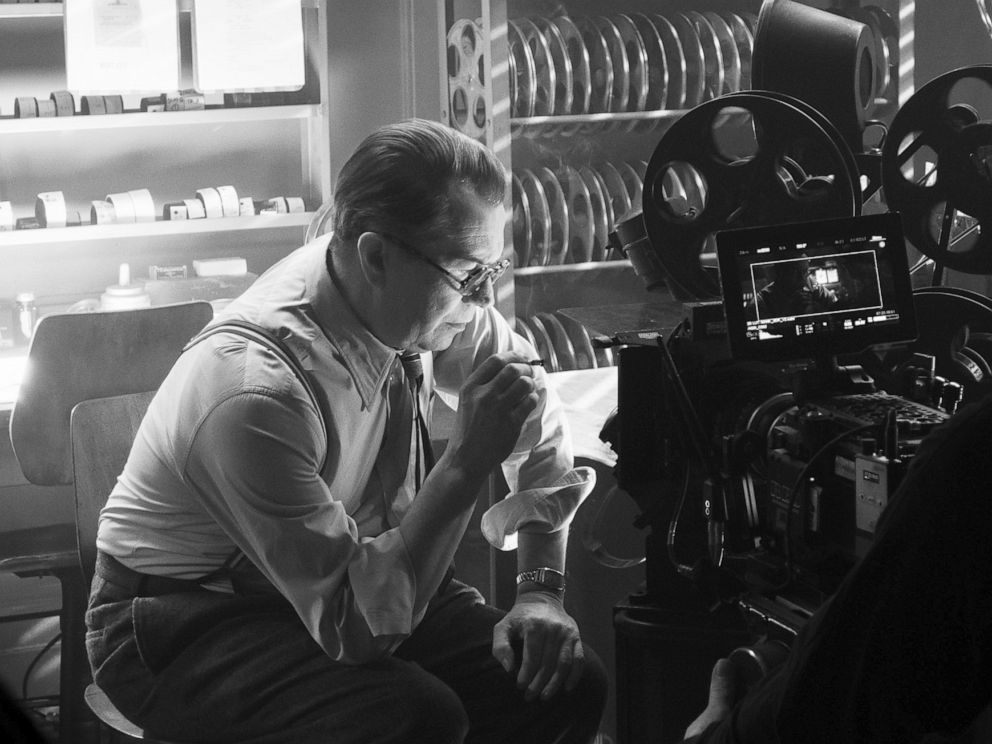 PHOTO: In this image released by Netflix, Gary Oldman portrays Herman Mankiewicz in a scene from "Mank."