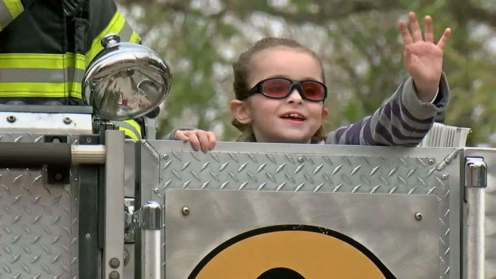 PHOTO: Olivia Gant rides a firetruck in Colorado before she died.