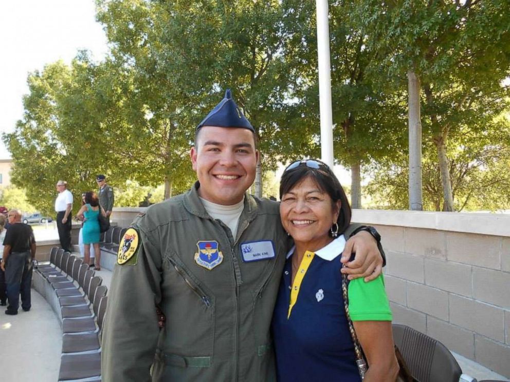 PHOTO: Olivia King, 70, pictured with her son Air Force Maj. Greg King, was killed in a random shooting at a Kroger grocery store in Collierville, Tenn., Sept. 23, 2021. She was shopping at the store at the time.