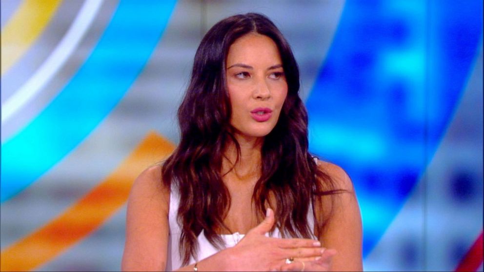 PHOTO: Actress Olivia Munn, center, discusses the #MeToo movement with "The View" co-hosts Whoopi Goldberg, Joy Behar, Sunny Hostin, and Meghan McCain, June 24, 2019.