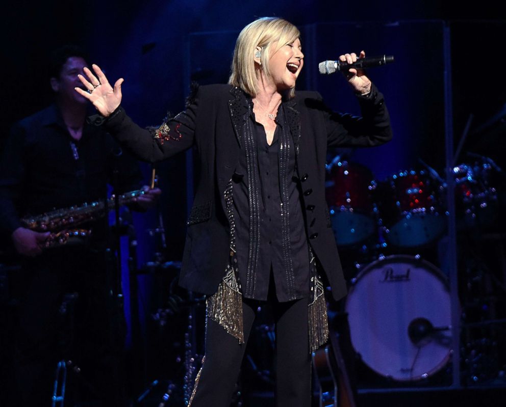 PHOTO: Olivia Newton-John performs at Cobb Energy Centre on April 9, 2017, in Atlanta, Georgia. 