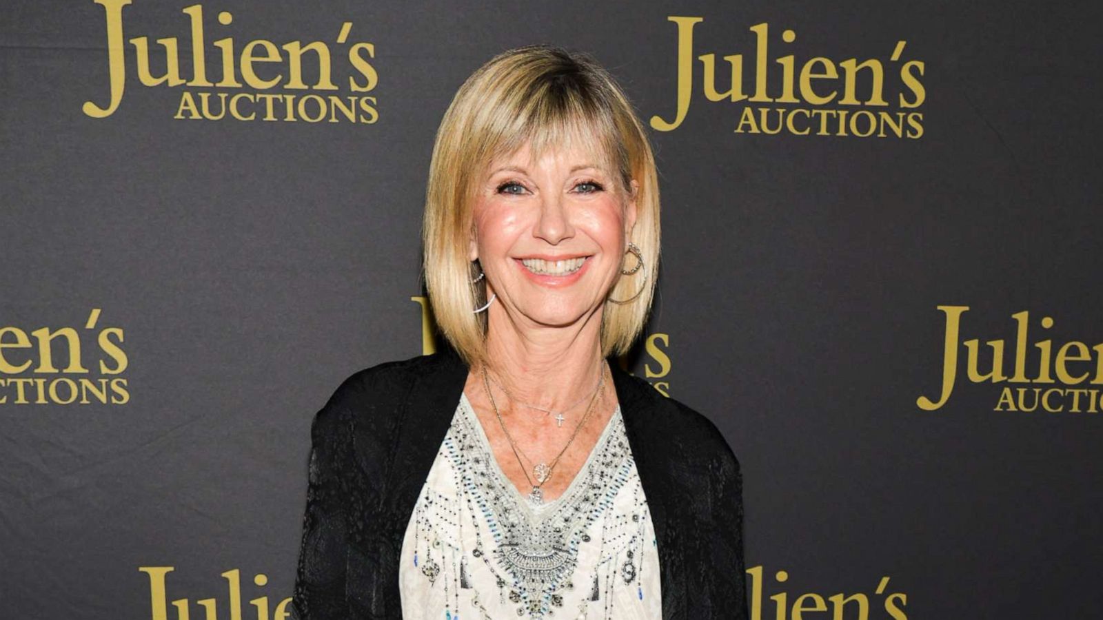 PHOTO: Olivia Newton-John attends the VIP reception for upcoming "Property of Olivia Newton-John Auction Event at Julien's Auctions, Oct. 29, 2019, in Beverly Hills, Calif.