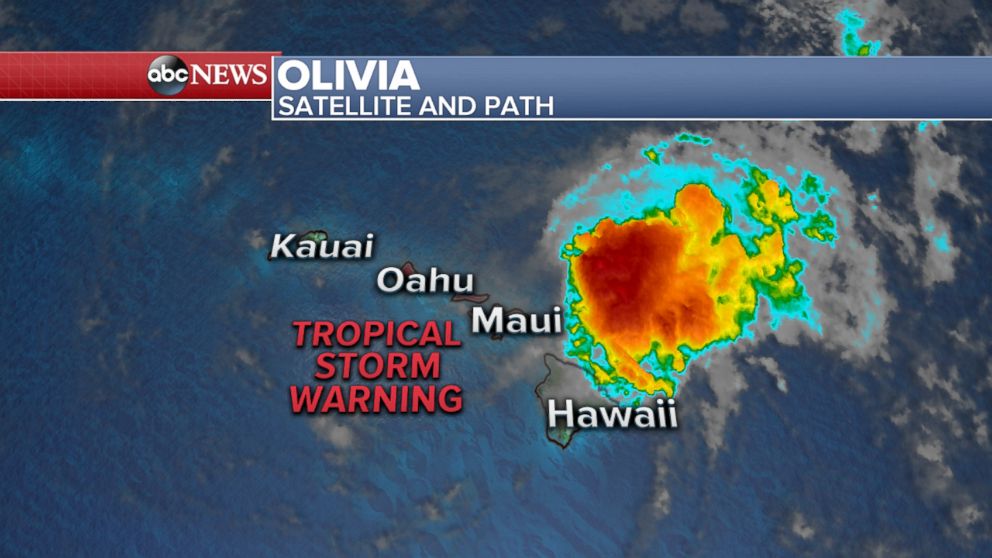 PHOTO: A Tropical Storm Warning remains in effect for some of the Hawaiian Islands, Sept. 12, 2018.