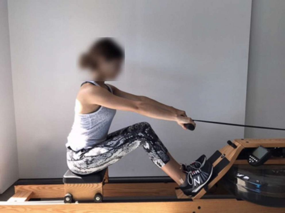 PHOTO: Among the 300+ pages of evidence filed by prosecutors, on April 8, 2020, in the Varsity Blues case, in response to a motion by Lori Loughlin to dismiss her indictment, is this photo of LoughlinÃ¢??s daughter Olivia Jade on an ergometer. 