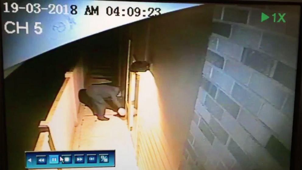 The Olympia, Washington police department released this surveillance video on their twitter account showing footage of the suspect and the arson attack at Olympia's Kingdom Hall of the Jehovah's Witnesses, March 19, 2018. 