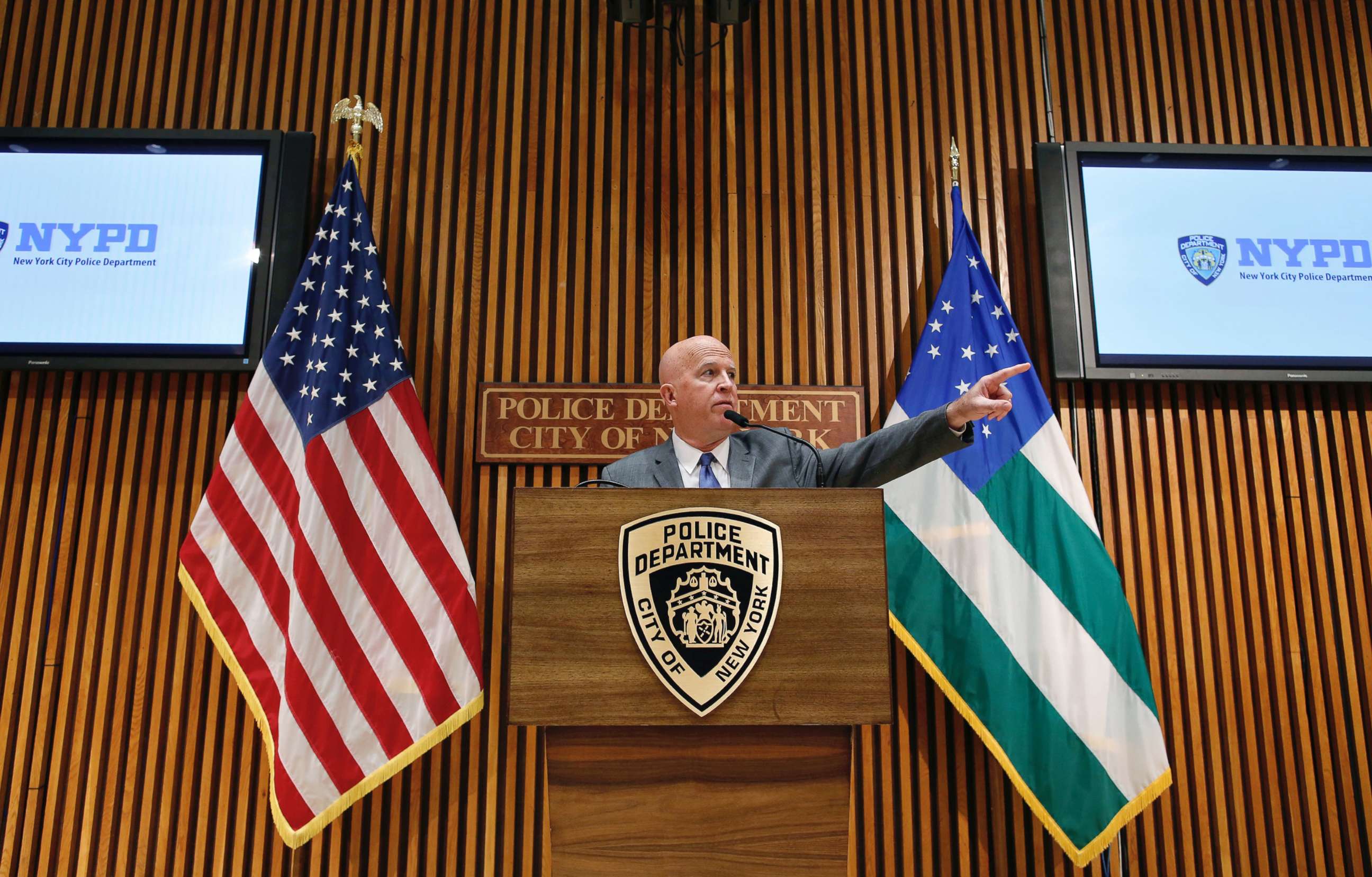 PHOTO: New York Police  Department (NYPD) Commissioner James P. O'Neill speaks at a news conference at Police Headquarters in New York, Aug. 19, 2019. 