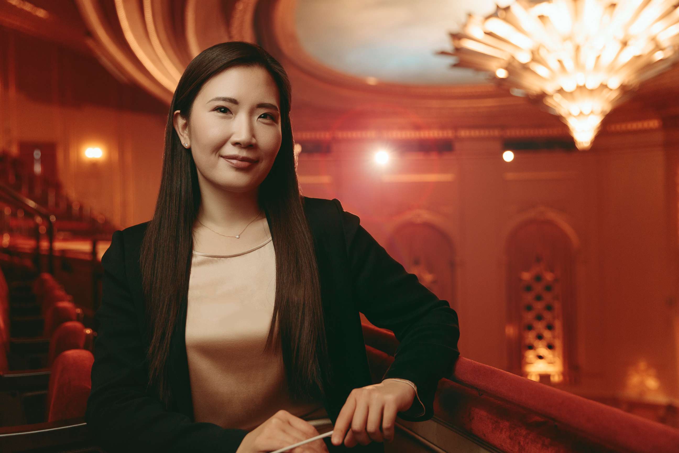 PHOTO: San Francisco Opera Music Director Designate Eun Sun Kim at the War Memorial Opera House.