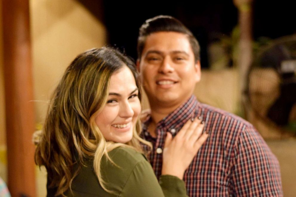 PHOTO: Jenevieve Raygoza, one of the victims in the shooting in Orange, Calif., March 31, 2021, poses with her husband Armando Raygoza, in an undated family photo.