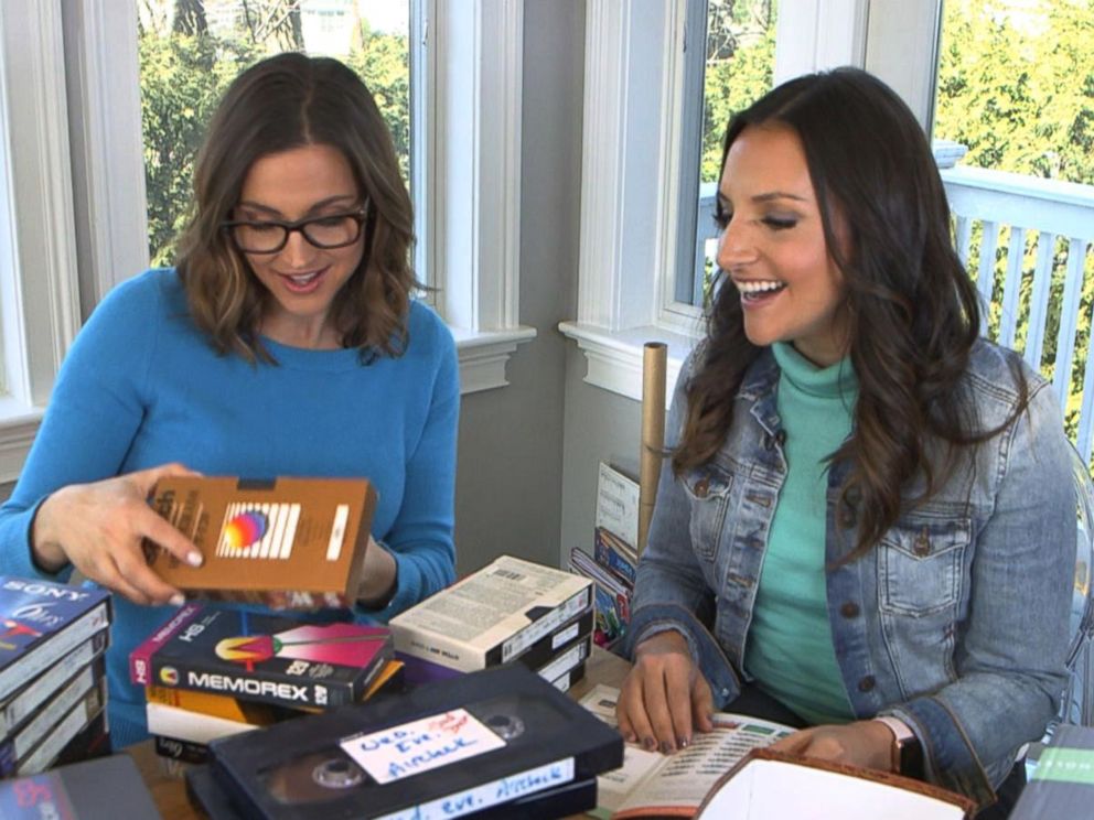 PHOTO: ABC News Paula Faris and DIY guru Brit Morin discuss how to declutter VHS tapes from your home.