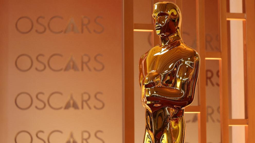 PHOTO: An Oscar statue is seen ahead of the 98th Annual Academy Awards in Hollywood, Calif., March 14, 2026.