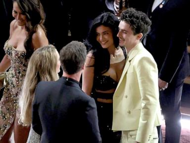 Timothée Chalamet joined by Kylie Jenner at the 2025 Oscars