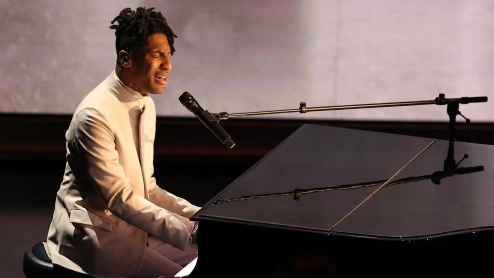 PHOTO: Jon Batiste performs during the 96th Academy Awards in Hollywood, Mar. 10, 2024. 