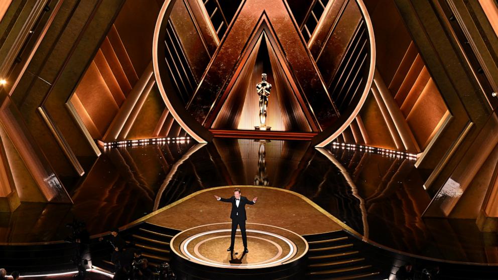 PHOTO: Host Conan O'Brien speaks onstage during the 97th Annual Oscars, Mar. 2, 2025 in Los Angeles.