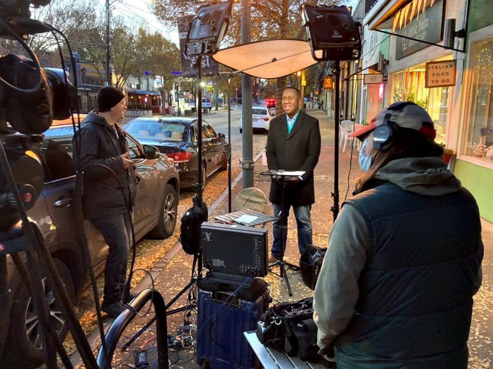 PHOTO: Steven Osunami in Atlanta for a "Good Morning America" live shot, Nov. 2021.