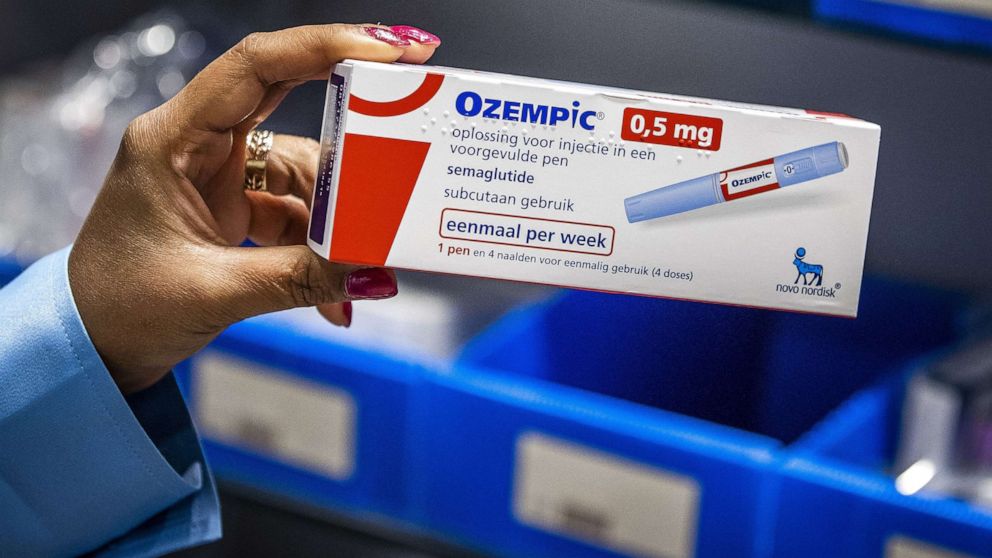 PHOTO: The diabetes drug Ozempic in a pharmacy in the Netherlands, on Nov. 10.  2022.