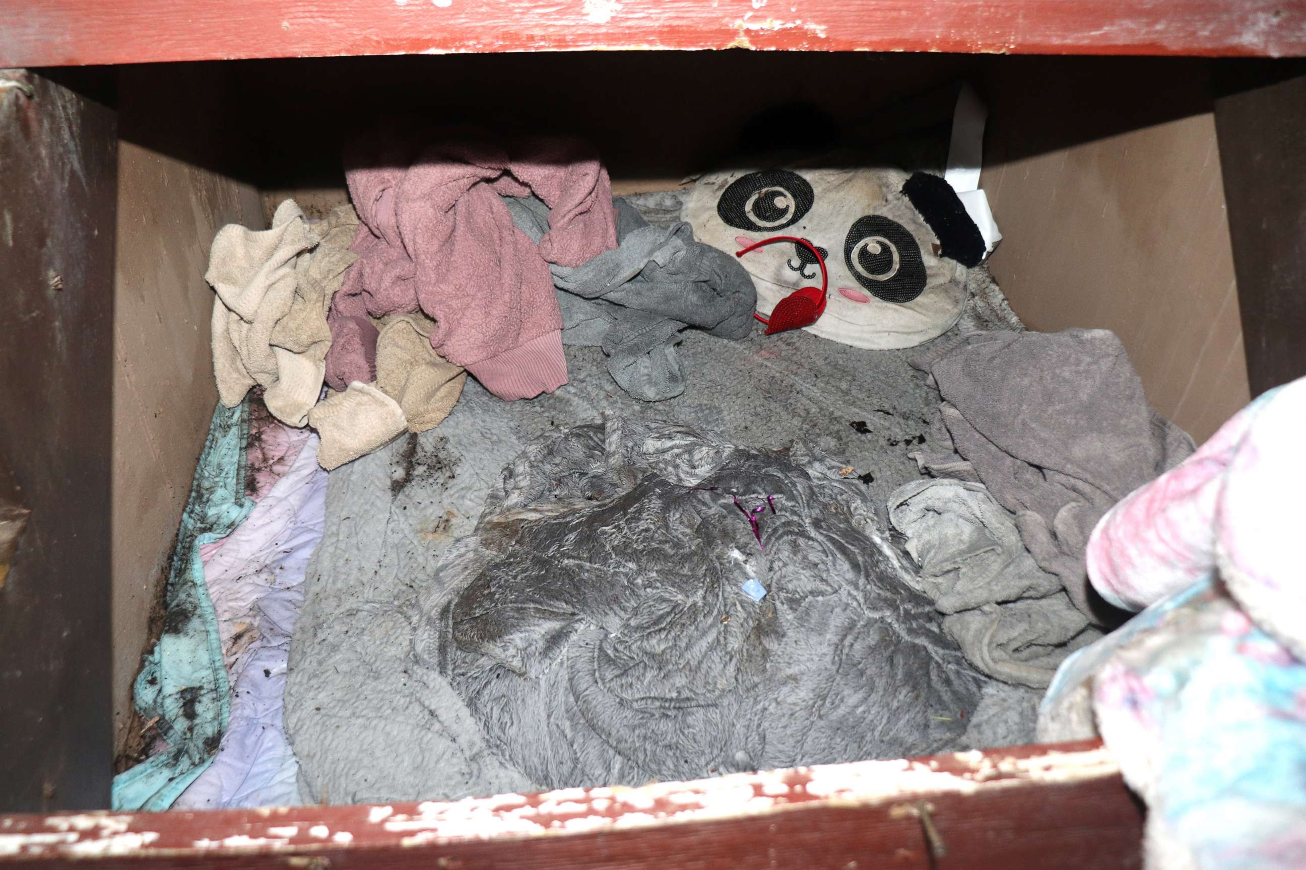 PHOTO: Paislee Shultis was located in a makeshift room, under a closed staircase leading to the basement of the residence in Saugerties, N.Y., on Feb. 14th, 2022.