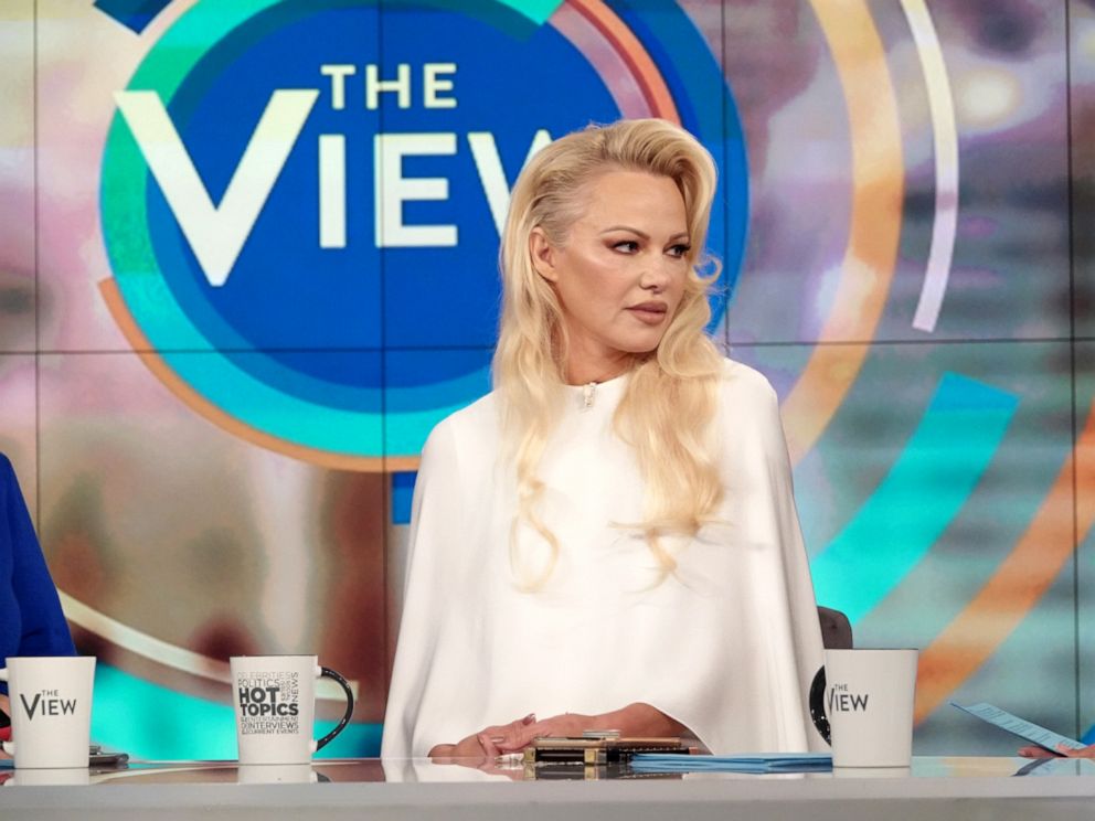 PHOTO: Pamela Anderson speaks out about Julian Assange on The View, Sept. 6, 2019, in her first TV interview since visiting him in May.