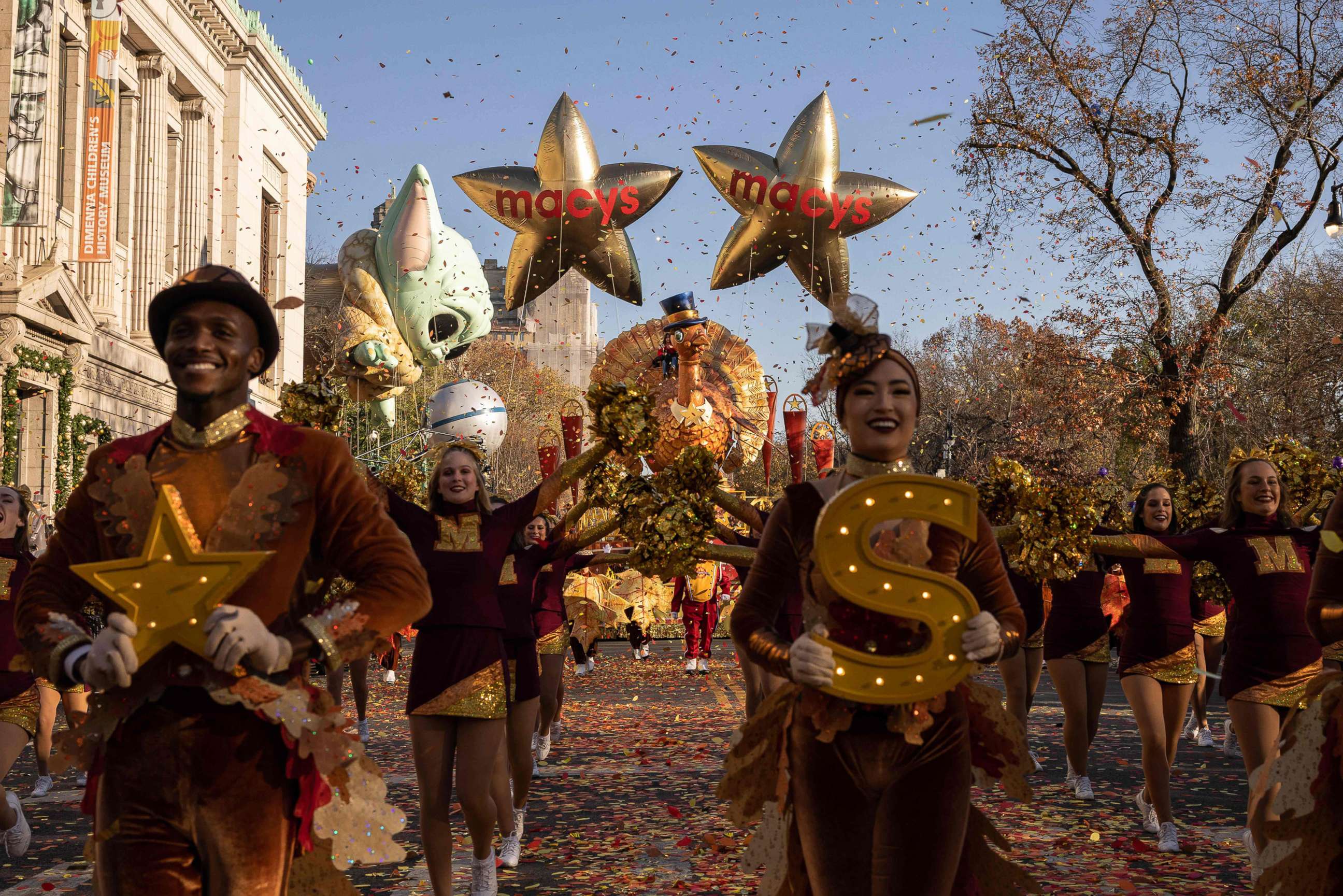 PHOTO: Performers take part in the 96th Annual Macy's Thanksgiving Day Parade in New York, Nov. 24, 2022.