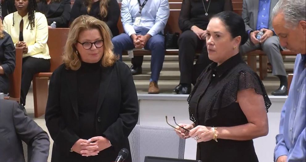 PHOTO: Ellen Mayor, whose daughter Samantha was injured in the 2018 mass shooting, is pictured at the sentencing hearing for Nikolas Cruz, at the Broward County Courthouse, on Nov. 1, 2022, in Fort Lauderdale, Fla.
