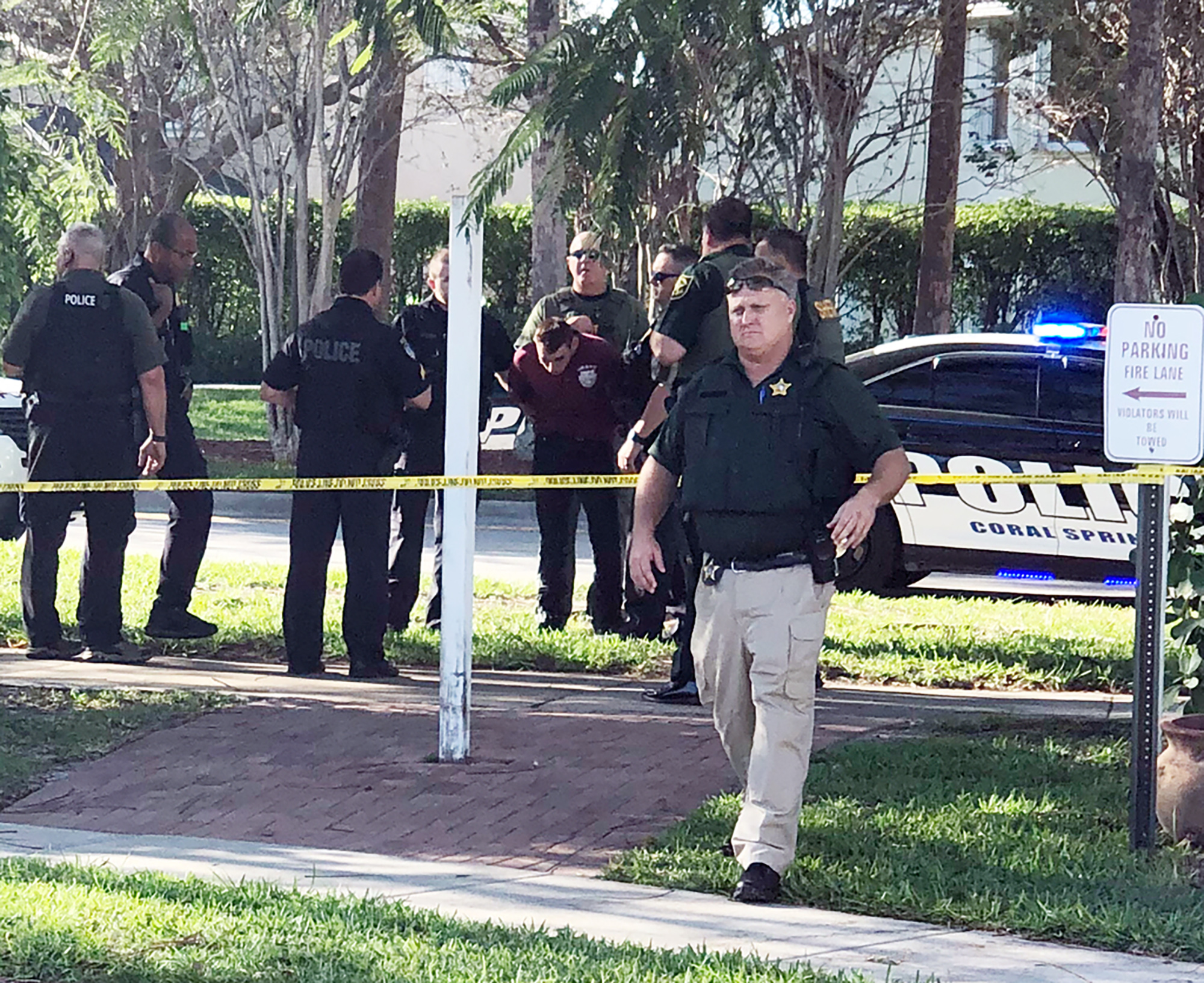 PHOTO: Nikolas Cruz is arrested by authorities after a shooting at Marjory Stoneman Douglas High School in Parkland, Fla., Feb. 14, 2018.