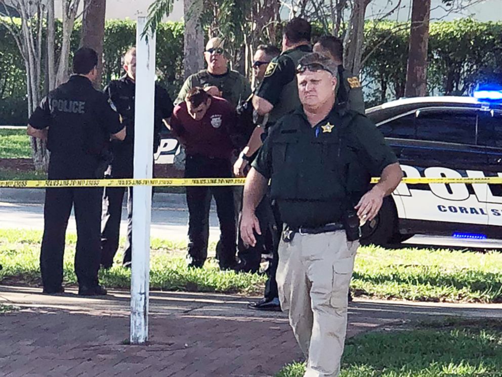 PHOTO: Nikolas Cruz is arrested by authorities after a shooting at Marjory Stoneman Douglas High School in Parkland, Fla., Feb. 14, 2018.